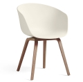 Krzesło AAC 22 nogi orzech amerykański HAY AAC 22 cream white shell_wb lacquer walnut base