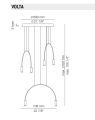 Lampa wisząca VOLTA R70S.3D Estiluz