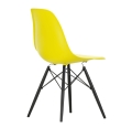 VITRA Eames Plastic Side Chair DSW sunlight - słoneczne - 30 black maple
