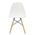 VITRA Eames Plastic Side Chair DSW białe -ciepły klon -  golden maple