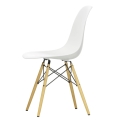 VITRA Eames Plastic Side Chair DSW białe -ciepły klon -  golden maple