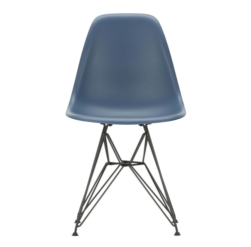 Krzesło DSR Eames Plastic Side Chair Vitra  sea blue, basic dark powder-coated -