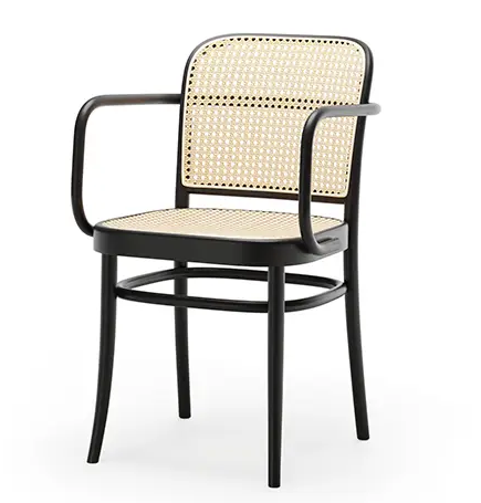 Fotel 811 rattan / czarny buk TON