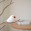 Figurka JAVA SPARROW mini biały Zuny