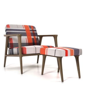 Zestaw  ZIO LOUNGE fotel + podnóżek moooi