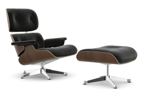 Fotel z podnóżkiem EAMES LOUNGE CHAIR orzech Vitra