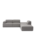 Sofa modułowa CONNECT SOFT w konfiguracji 3, tkanina Re-wool 128,  Muuto