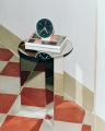 Slit Table Oblong mirror_Table Clock white.jpg