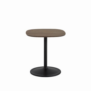 Stolik SOFT SIDE TABLE 45 cm x 45 cm, wysoki, palony dąb/czarny