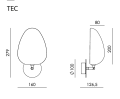 Lampa_kinkiet_KEZO_Aromas_rysunek_techniczny
