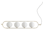 Lampa wisząca ABBACUS Aromas czerń/mosiądz