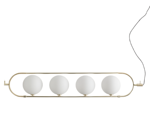 Lampa wisząca ABBACUS Aromas mosiądz