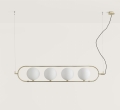 Lampa wisząca ABBACUS Aromas mosiądz