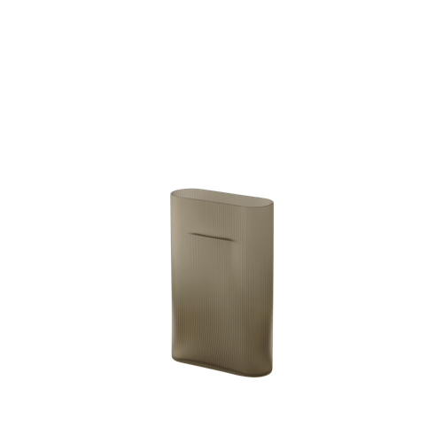 Wazon RIDGE VASE Taupe Frosted Glass, MUUTO