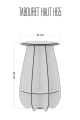Ibride Kolekcja Gardenia Hokery h65