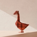 Stolik z lampą JUNON Ibride terracota