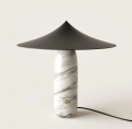 Lampa stołowa KINE Aromas Teksturowany czarny / biały marmur