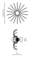 Lampa ścienna SPIDER Aromas