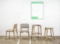 Taboret barowy LEAF buk/dąb TON